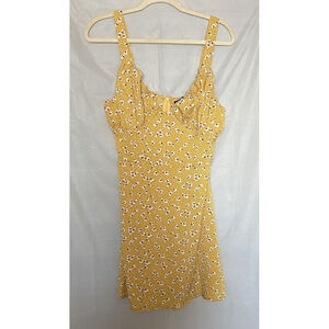 Zaful Women's Yellow Floral Casual Summer Dress SZ. 6 NWT